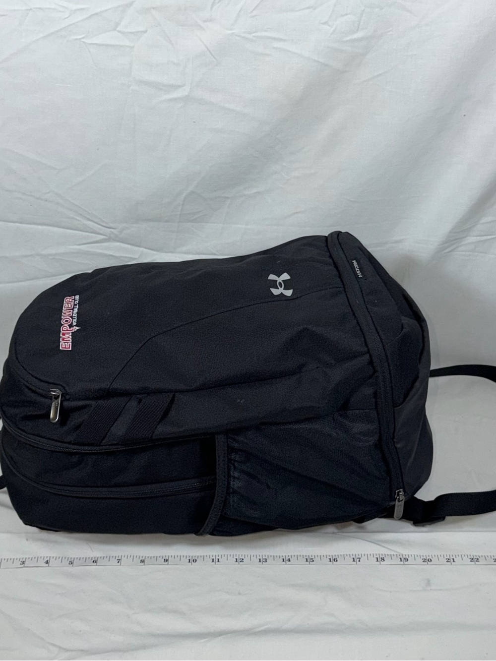 Under Armour Hustle 5.0 Team Backpack Black Volleyball Laptop Gym Bag - Picture 16 of 16